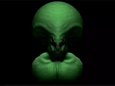 Alien Bust 3D print model