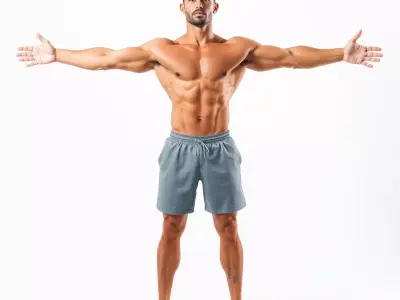 Athletic Male Figure Model Pack with Detailed Anatomy Low-poly 3D model