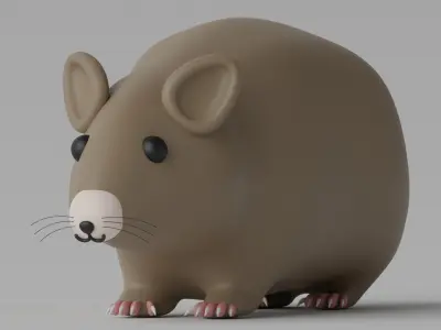 Cartoon Mouse Rat 3D model