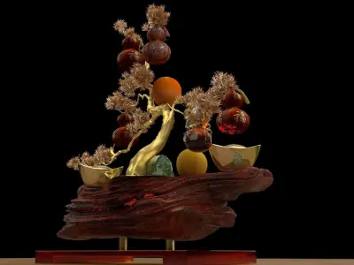 Chinese gourd tree 3D model