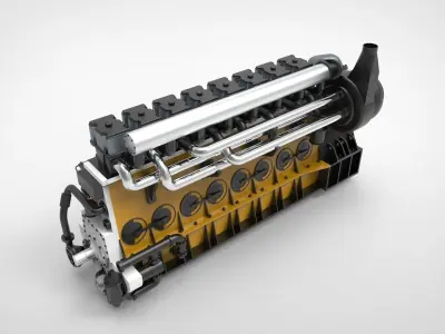 diesel engine 3D model