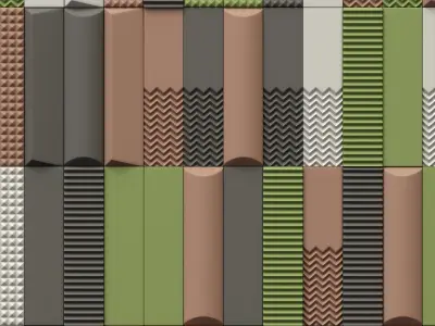 Tile Biscuit plain bianco 3D model