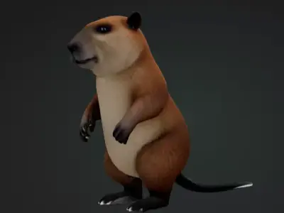 Capybara 3D Model Realistic Animal capibara Free 3D print model