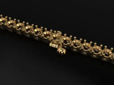Diamond Tennis Bracelet Links 2mm5 3D print model