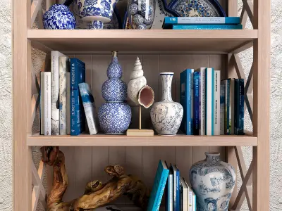 The blues Vase collections set 02 3D model