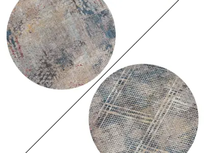 Round Rug Set 234 3D model