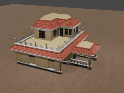 Modern house 3d model 3D model purchase