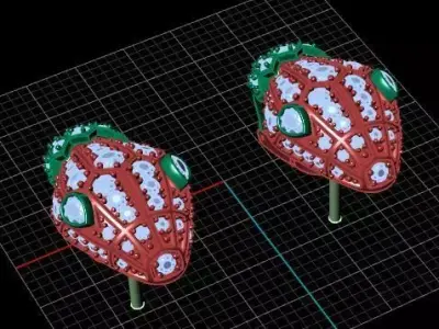 Bulgari earring diamond 3dm 3D print model