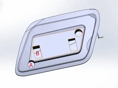 AUDI A6 C5 RIGHT HEADLIGHT WASHER NOZZLE CAP 4B0955276D 3D print model