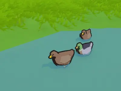 Farm Animals Pack - Stylized Low poly 3D Models Low-poly 3D model