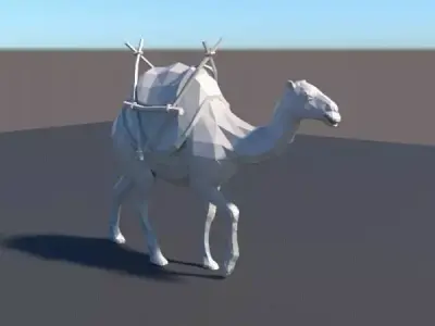 lowpoly camel 3D model