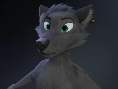 Fenrir Anthro Wolf 3D model