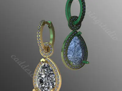 Earrings bi 23 3D print model