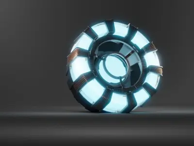 Iron Man Arc Reactor Mark 1 Free low-poly 3D model