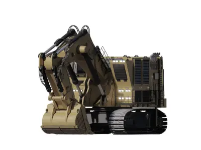 Crawler excavator 3D model