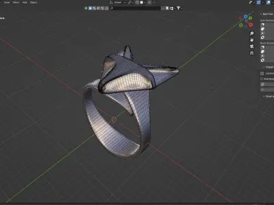 fox ring 3D print model 3D print model