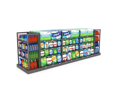 cleaning product market stand  Low-poly 3D model