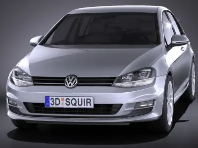 Volkswagen Golf 2017 5-door 3D model