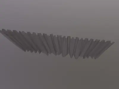 Drapery transparent Low-poly 3D model