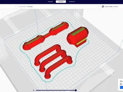 scifi exhaust pipe vessel 3D print model