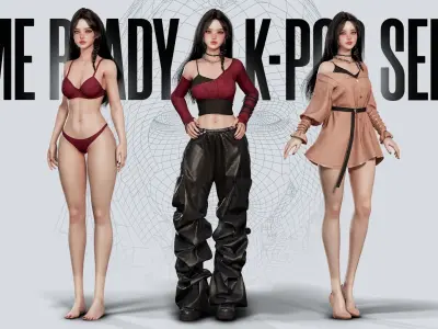 K-POP SERIES Lola - Game Ready Low-poly 3D model