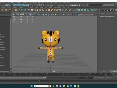 Stylized Tiger Animated v001 Low-poly 3D model