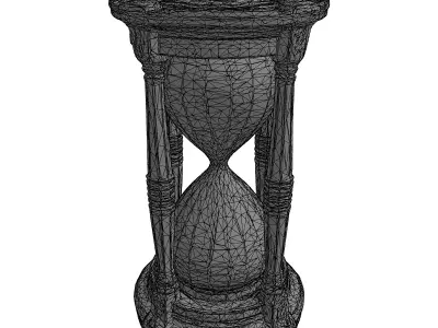 Vintage Ornate Hourglass 3D Model Low-poly 3D model