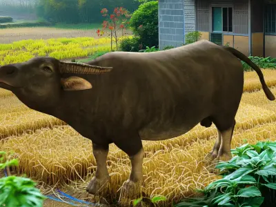 Buffalo Low-poly 3D model buy