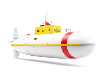 Rescue Submarine model pack Low-poly 3D model