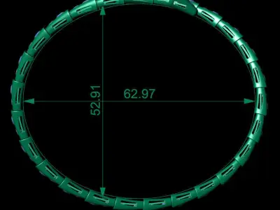 Snake bracelet 1 3D print model