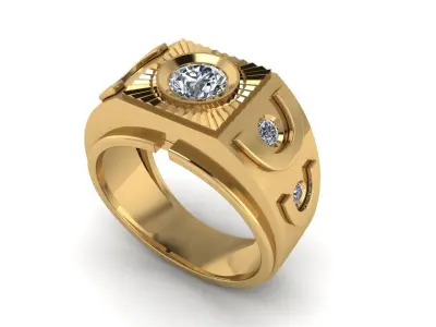 Ring Diamond For Men 2 3D print model