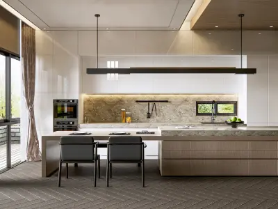 Kitchen Modern interior 0046 3D model