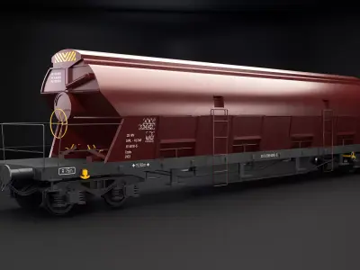 Tadds Bulk Cargo Railcar Low-poly 3D model