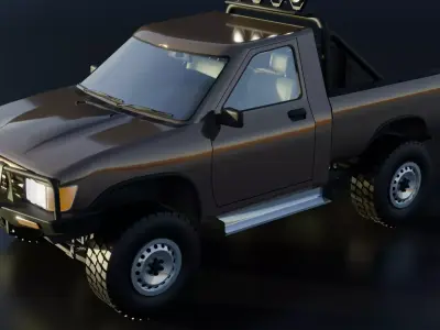 Toyota Hilux 1993  Low-poly 3D model