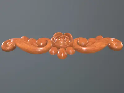 Furniture Pattern Rose - 002 Low-poly 3D model