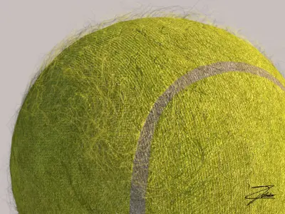 Tennis ball Low-poly 3D model