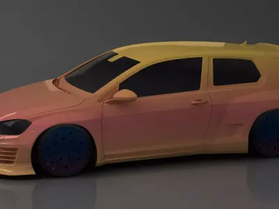 Wolskwagen Golf GTI Sport Tunning 3D model