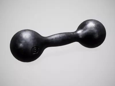 Cast Dumbbell 3D model