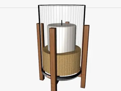 Candle with Holder 3D model