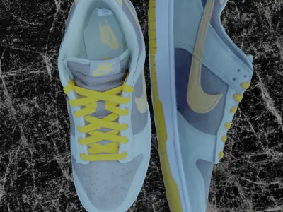 NIKE DUNK DUSTY OLIVE 3D SHOES 3D model