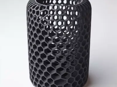 Voronoi Style Vase 3D Printable Model 3D print model