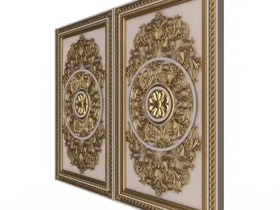 Backgammon Set 01 White Low-poly 3D model