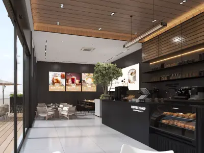 Coffe Shop 06 Low-poly 3D model