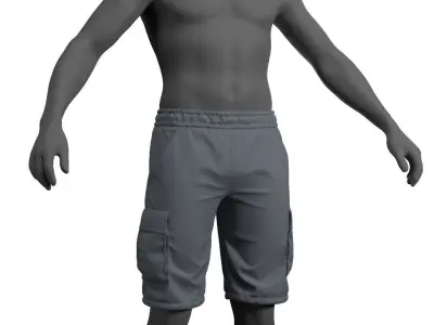 Male Sport Shorts - Marvelous Designer 3D model