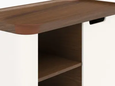 Airia Desk and Media Cabinet 3D model