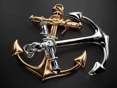 Anchor gold 3D model