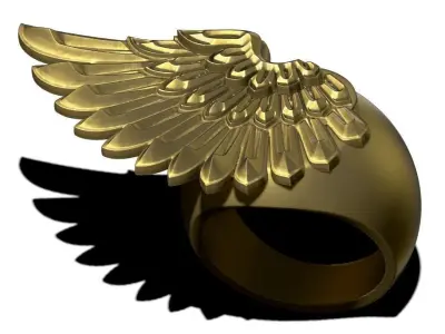 Wing Jewel Ring 3D print model