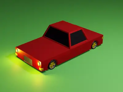 low poly car Free low-poly 3D model 27