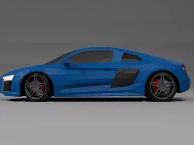 Audi R8 lowpoly 3D car model Low-poly 3D model