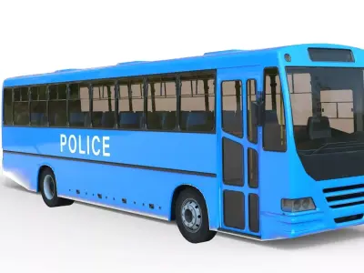 Police Bus 3D model